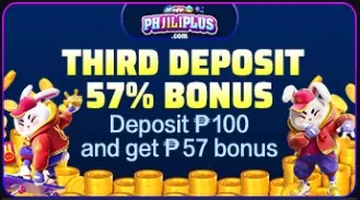 third deposit 57% Bonus